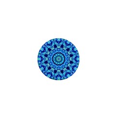 Blue Sea Jewel Mandala 1  Mini Button