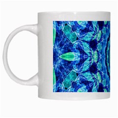 Blue Sea Jewel Mandala White Mug