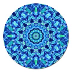 Blue Sea Jewel Mandala Magnet 5  (Round)