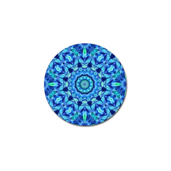 Blue Sea Jewel Mandala Golf Ball Marker