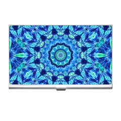 Blue Sea Jewel Mandala Business Card Holder