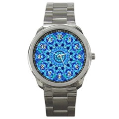 Blue Sea Jewel Mandala Sport Metal Watch