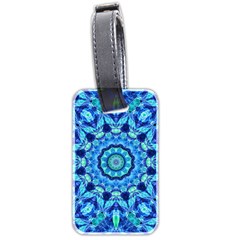 Blue Sea Jewel Mandala Luggage Tag (two Sides) by Zandiepants