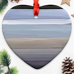 Pompey Beach Ornament (heart)  by DeneWestUK