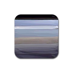 Pompey Beach Rubber Coaster (square)  by DeneWestUK