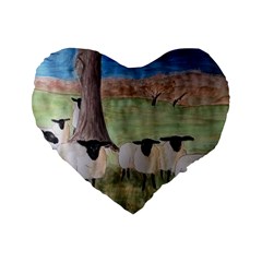 Counting Sheep Standard 16  Premium Heart Shape Cushions