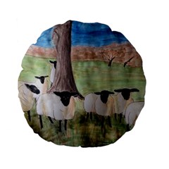 Counting Sheep Standard 15  Premium Flano Round Cushions