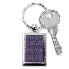 Stylized Floral Check Key Chains (rectangle)  by dflcprints