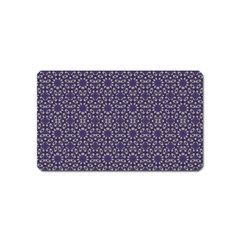 Stylized Floral Check Magnet (name Card) by dflcprints