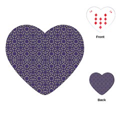 Stylized Floral Check Playing Cards (heart) 