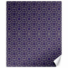 Stylized Floral Check Canvas 8  X 10  by dflcprints