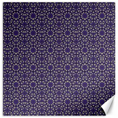 Stylized Floral Check Canvas 12  X 12   by dflcprints