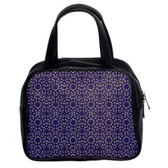 Stylized Floral Check Classic Handbags (2 Sides) by dflcprints