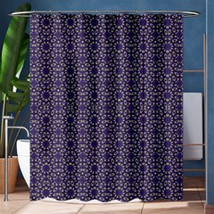 Stylized Floral Check Shower Curtain 60  X 72  (medium) 