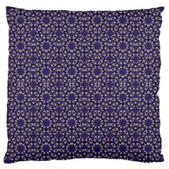 Stylized Floral Check Large Cushion Case (two Sides) by dflcprints