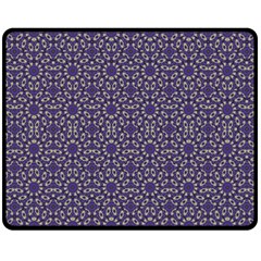 Stylized Floral Check Double Sided Fleece Blanket (medium) 