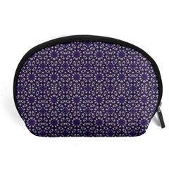 Stylized Floral Check Accessory Pouches (large)  by dflcprints