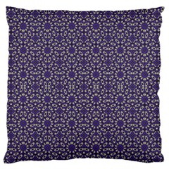 Stylized Floral Check Large Flano Cushion Case (one Side)