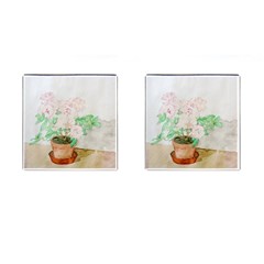 Watercolour Azalea Cufflinks (square) by DeneWestUK