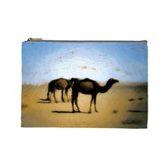 Moroccan Camels Painting Cosmetic Bag (large)  by DeneWestUK