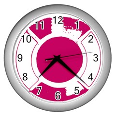 Pompey Lifesaver Wall Clocks (silver)  by DeneWestUK