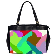 Retro Shapes                                   Oversize Office Handbag (2 Sides) by LalyLauraFLM