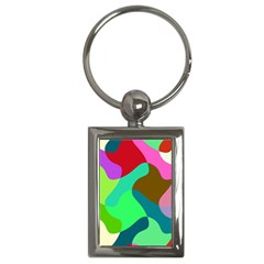 Retro Shapes                                   			key Chain (rectangle) by LalyLauraFLM