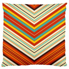 Bent Stripes                                    	large Flano Cushion Case (two Sides) by LalyLauraFLM