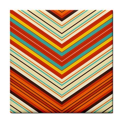 Bent Stripes                                    			tile Coaster