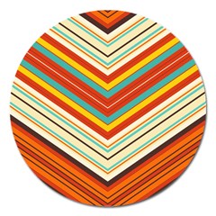 Bent Stripes                                    			magnet 5  (round) by LalyLauraFLM