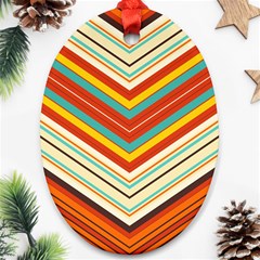 Bent Stripes                                    			ornament (oval) by LalyLauraFLM