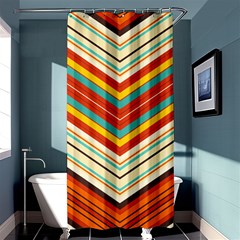 Bent Stripes                                    	shower Curtain 36  X 72 