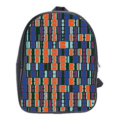 4 Colors Shapes                                    			school Bag (large) by LalyLauraFLM