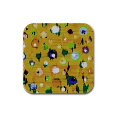 Ink                                    			rubber Square Coaster (4 Pack by LalyLauraFLM