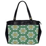 Yellow flowers pattern                                    Oversize Office Handbag (2 Sides) Front