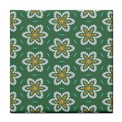 Yellow Flowers Pattern                                    			tile Coaster