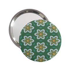 Yellow Flowers Pattern                                    			2 25  Handbag Mirror