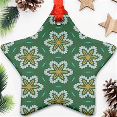 Yellow Flowers Pattern                                    			ornament (star) by LalyLauraFLM