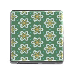 Yellow Flowers Pattern                                    			memory Card Reader (square) by LalyLauraFLM