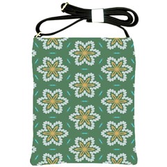 Yellow Flowers Pattern                                    			shoulder Sling Bag by LalyLauraFLM