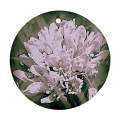 White Flower Ornament (round) 