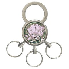 White Flower 3-ring Key Chains