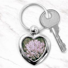 White Flower Key Chains (heart) 