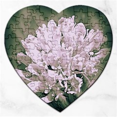 White Flower Jigsaw Puzzle (heart)