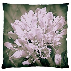 White Flower Large Cushion Case (one Side)