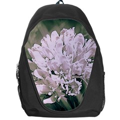 White Flower Backpack Bag by uniquedesignsbycassie