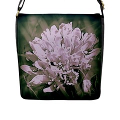 White Flower Flap Messenger Bag (l) 