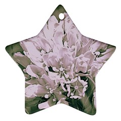 White Flower Star Ornament (two Sides)  by uniquedesignsbycassie