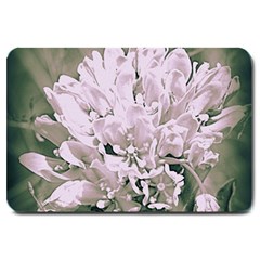 White Flower Large Doormat  by uniquedesignsbycassie