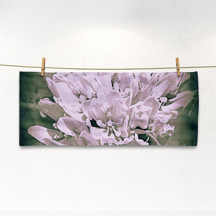 White Flower Hand Towel